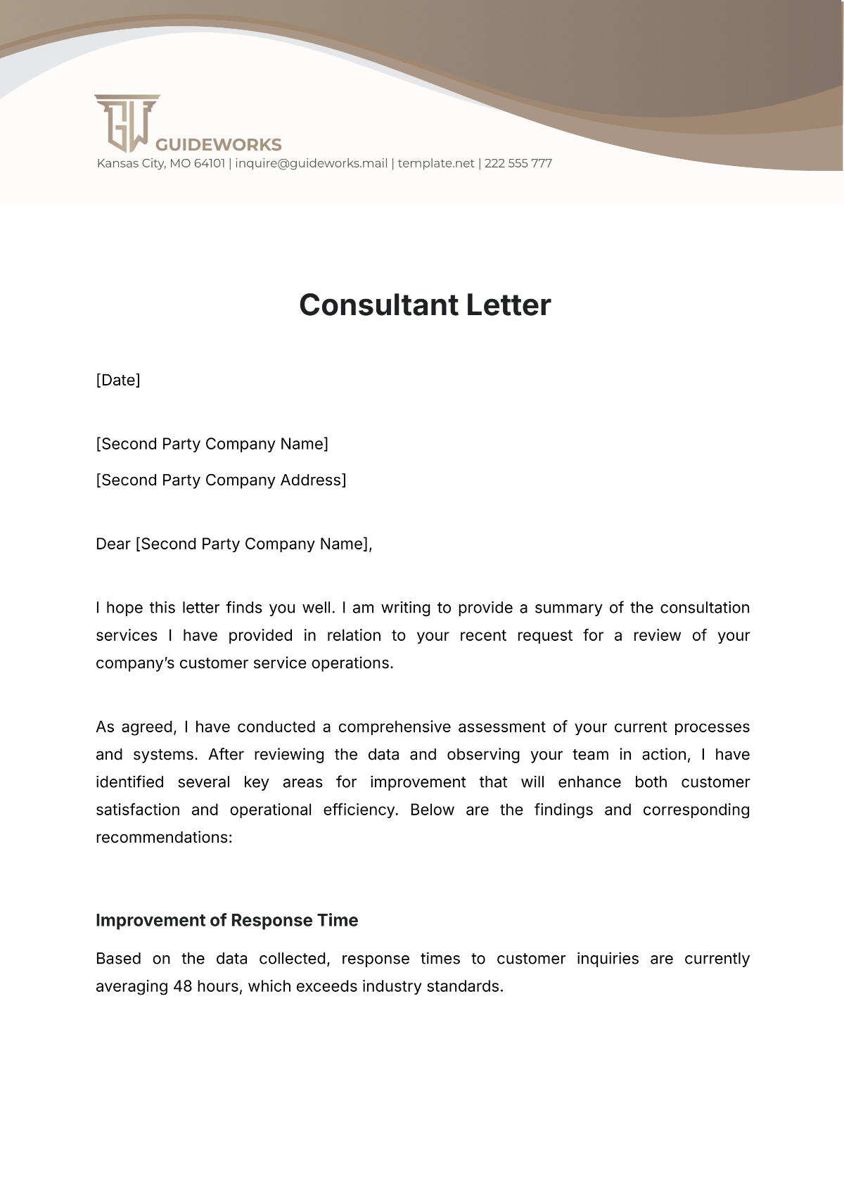 Consultant Letter Template - Edit Online & Download