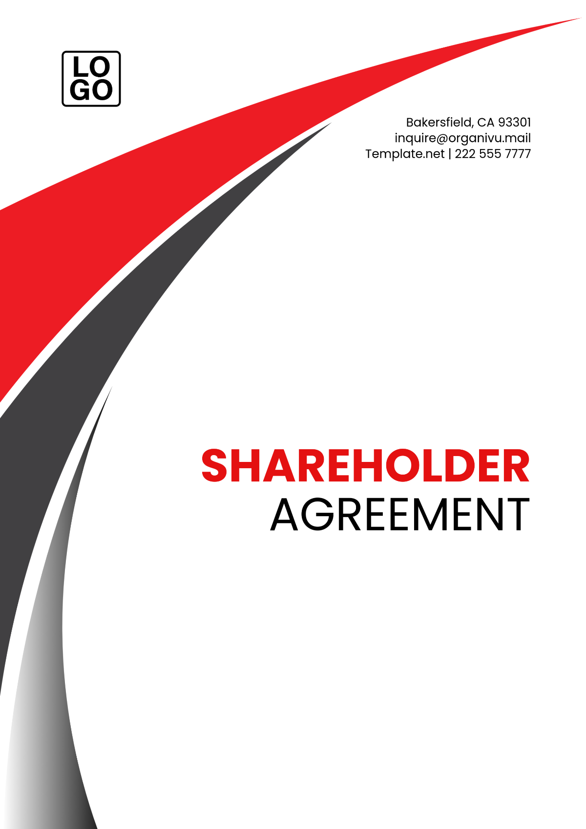 Free Printable Shareholder Agreement Template