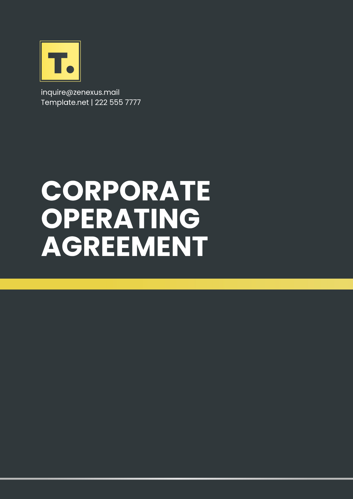 Free Corporate Operating Agreement Template