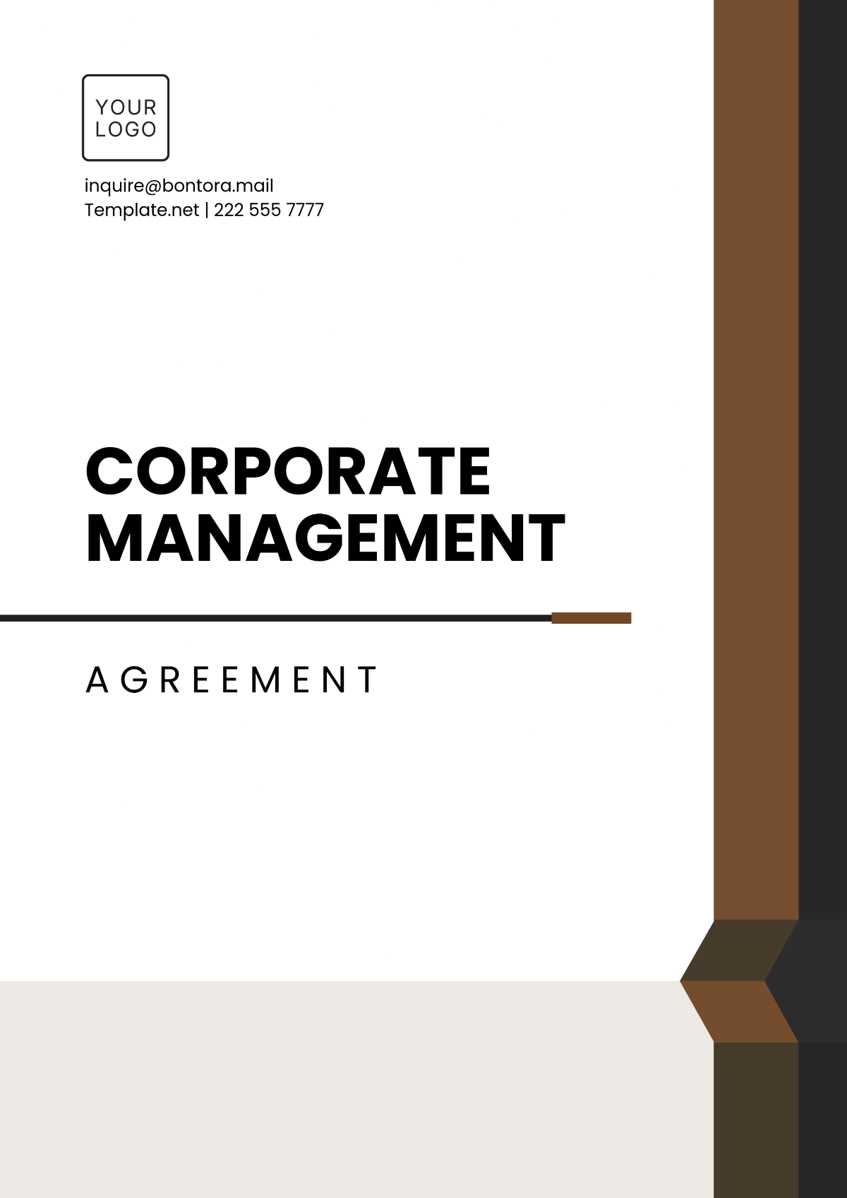 Free Corporate Management Agreement Template