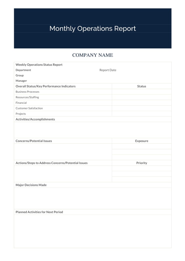 38+ Monthly Management Report Templates PDF, DOC, Excel Free