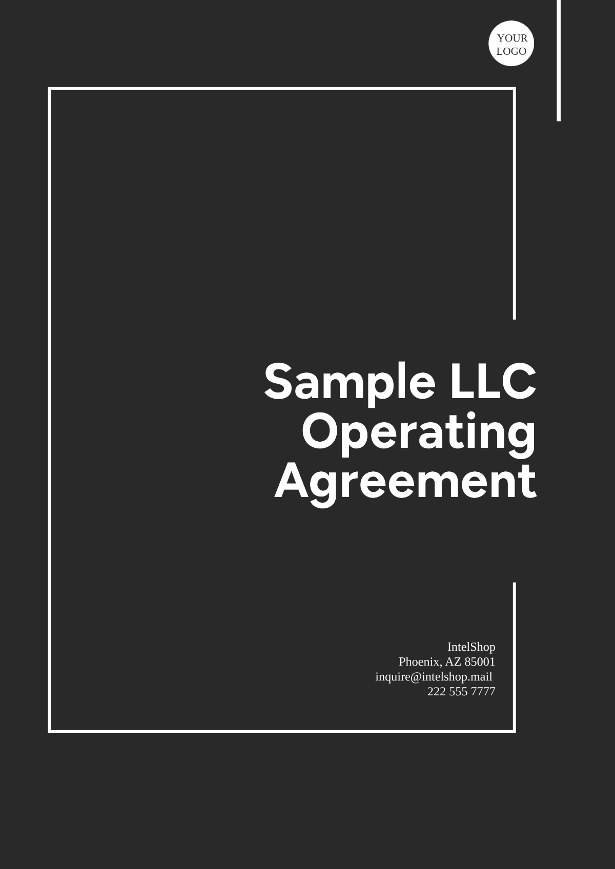 Free Sample LLC Operating Agreement Template