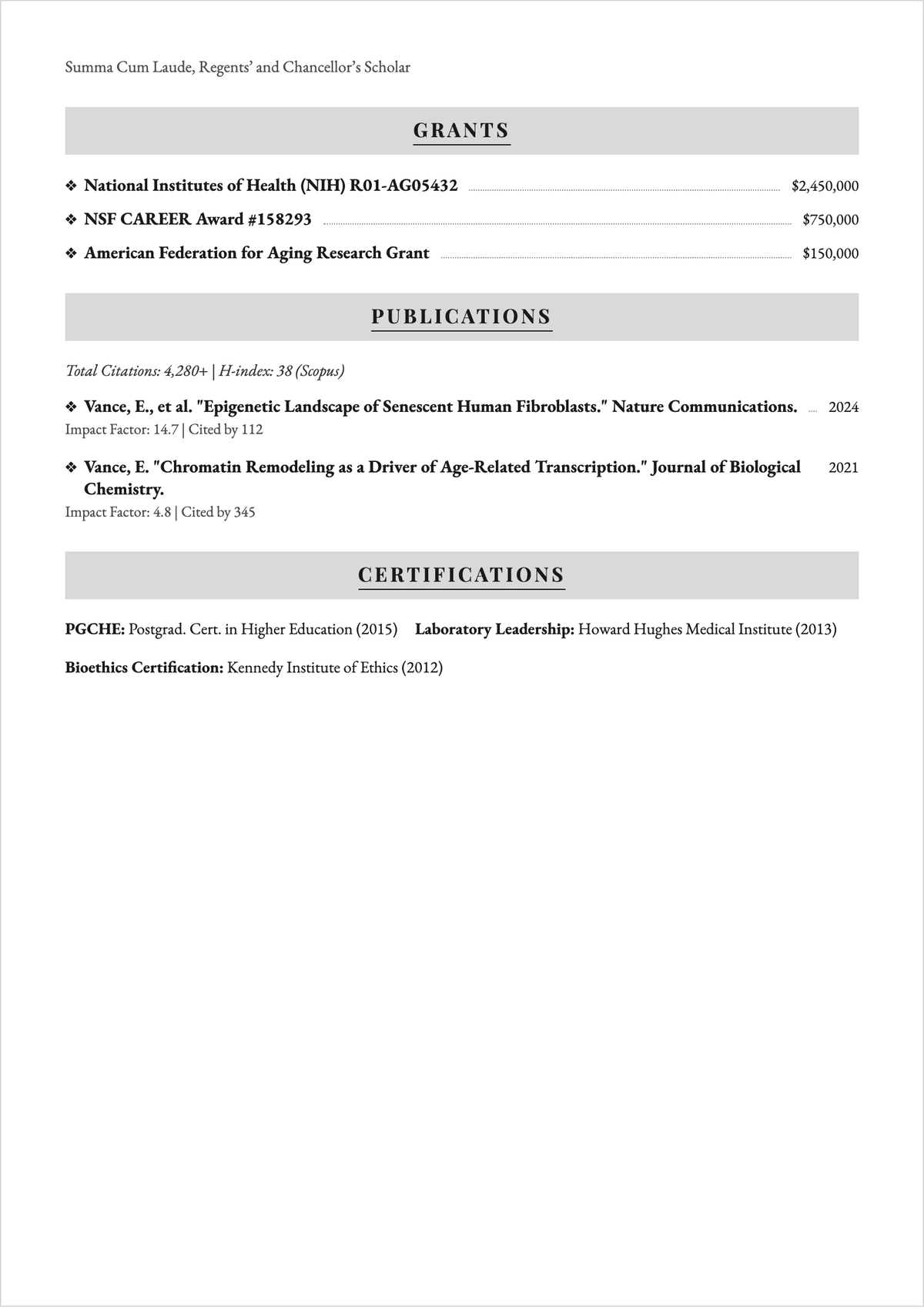 Free CV Layout for Academic Applications Template to Edit Online