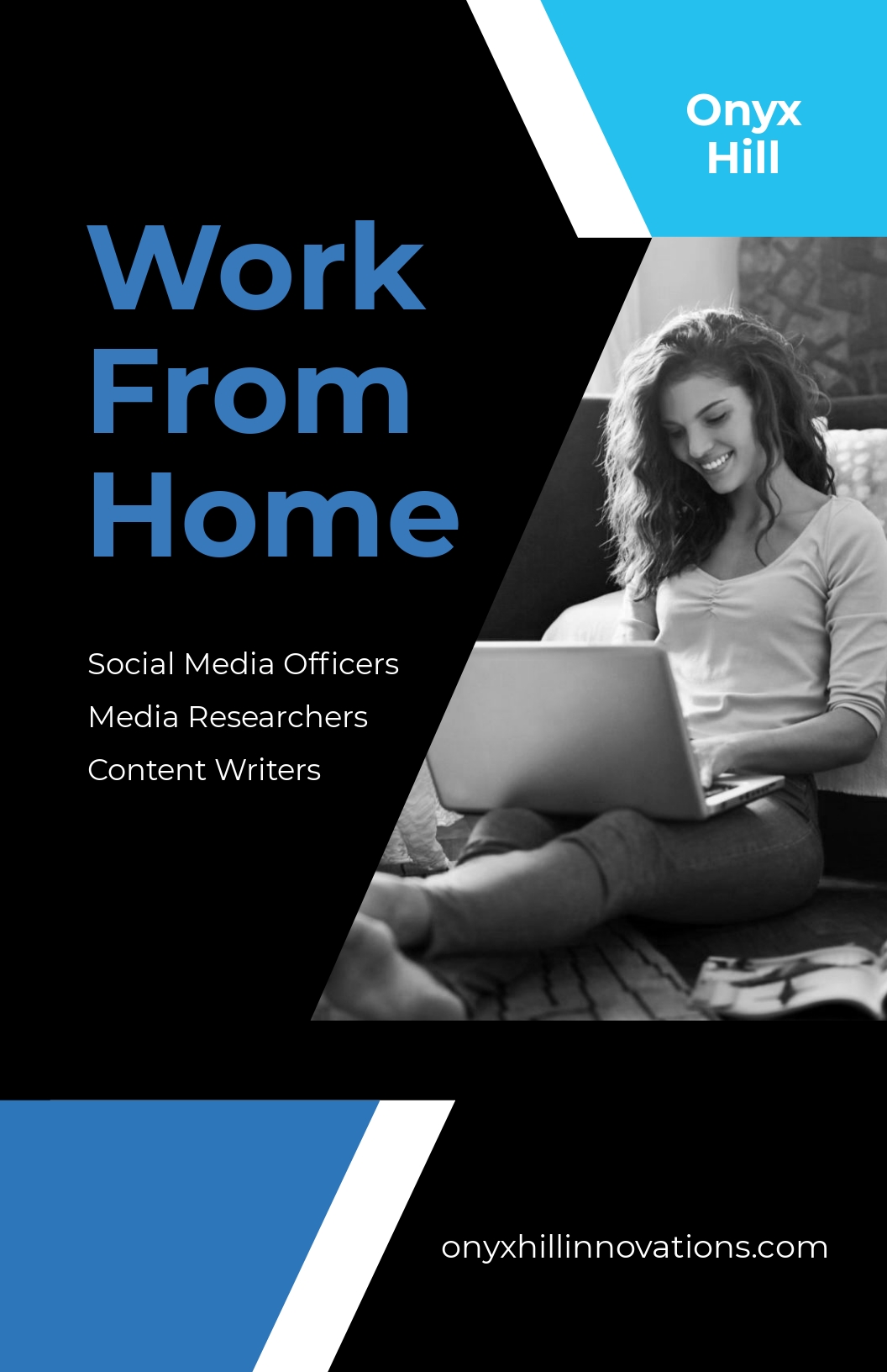 Free Work From Home Now Poster Template Illustrator, PSD