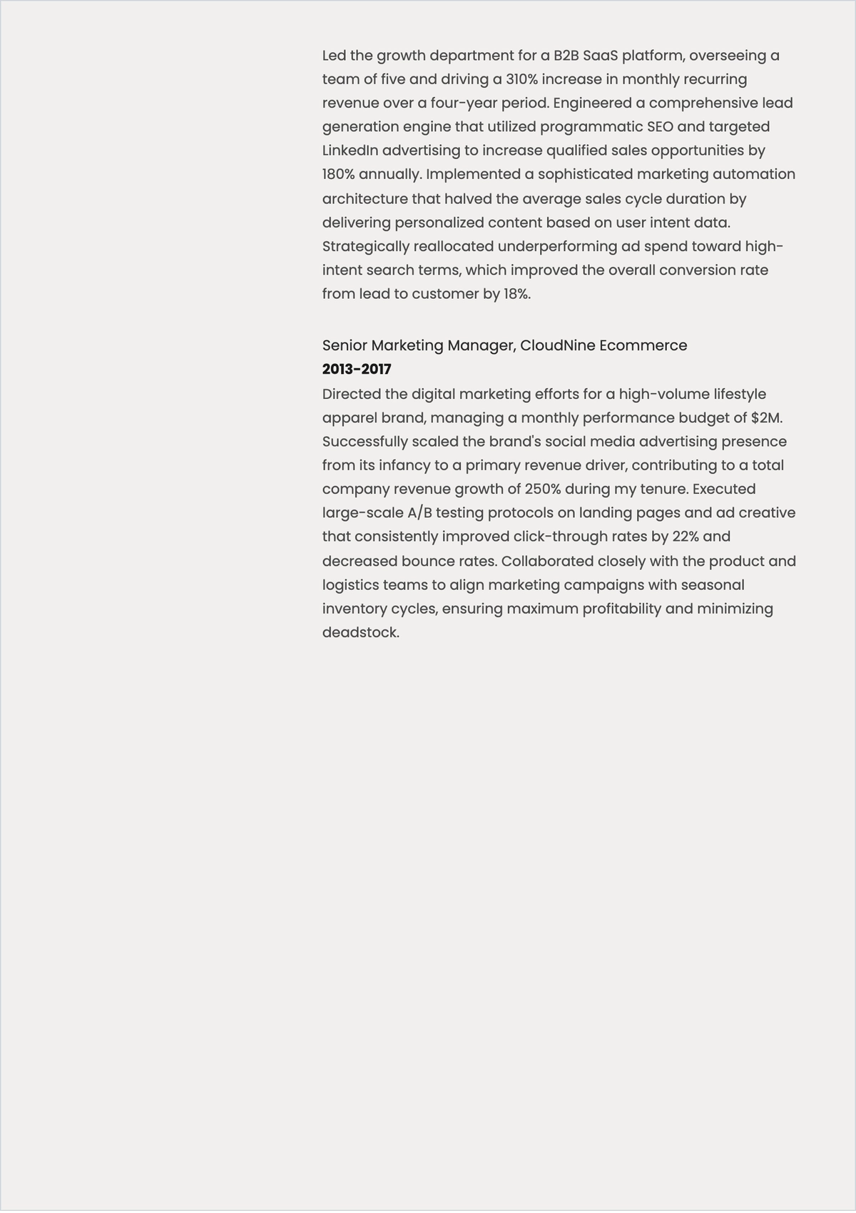 Free Resume Layout Template for Freelancers ATS Resume Template