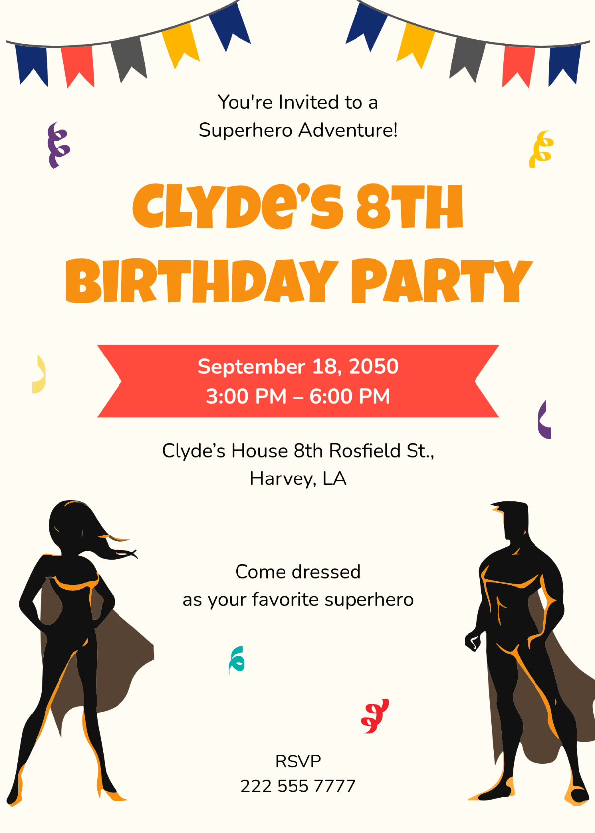 Free Themed Birthday Party Invitation Template