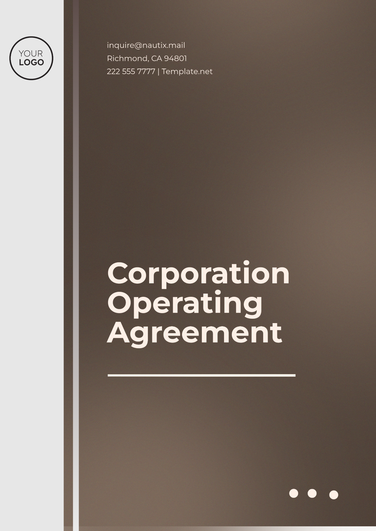 Free Delaware Corporation Operating Agreement Template