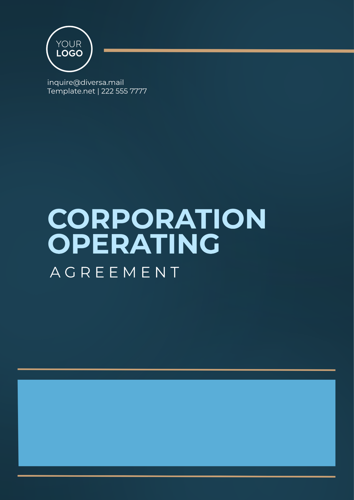 Free California Corporation Operating Agreement Template