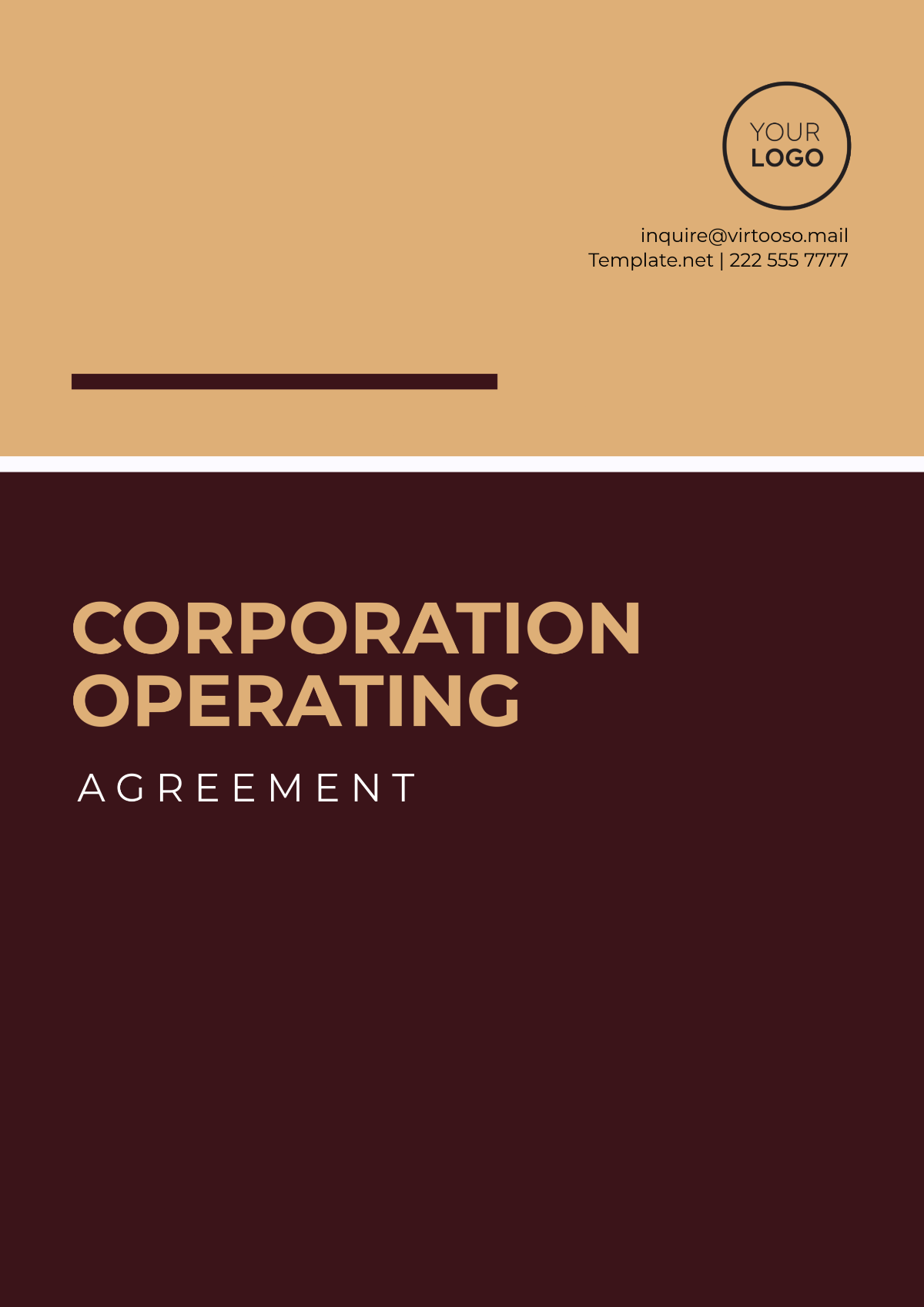 Free Texas Corporation Operating Agreement Template