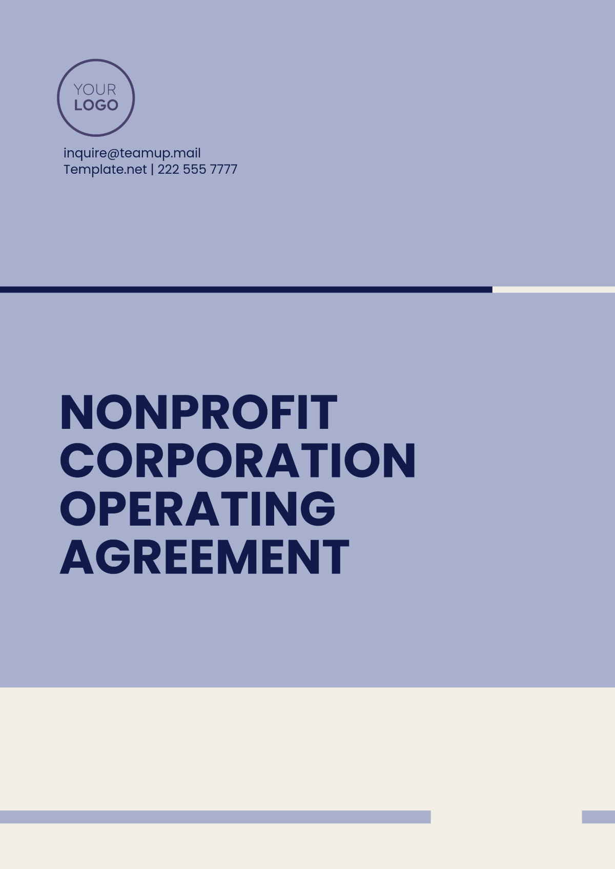 Free Nonprofit Corporation Operating Agreement Template