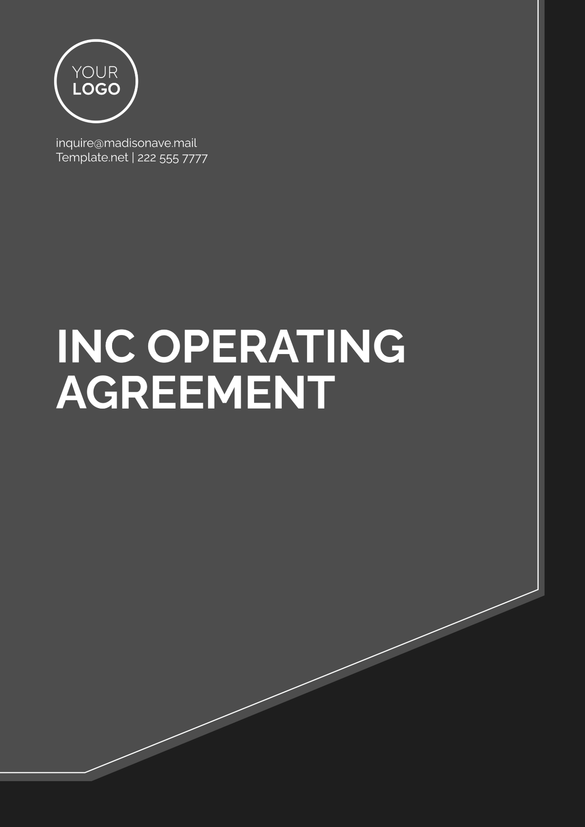 Free INC Operating Agreement Outline Template To Edit Online