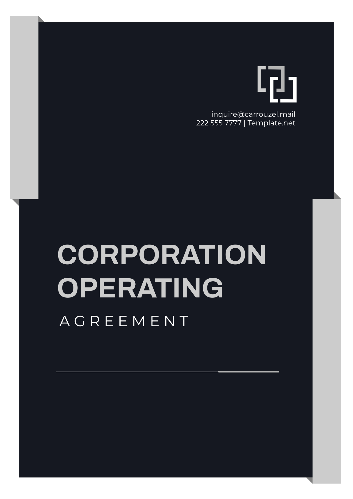 Free Corporation Operating Agreement Format Template