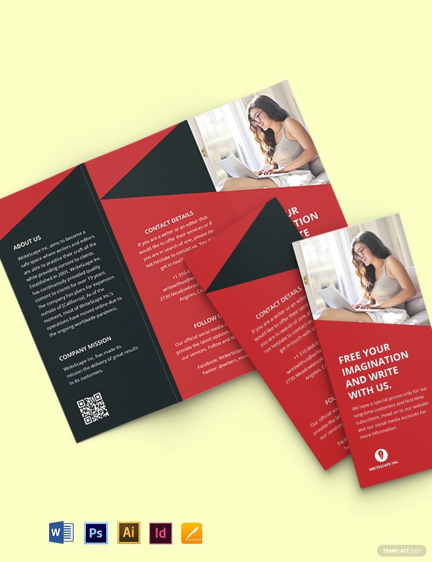 Tri-Fold Work From Home Brochure Template
