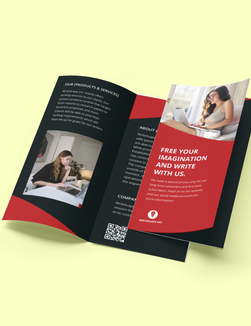 Trifold Work From Home Brochure Template Format