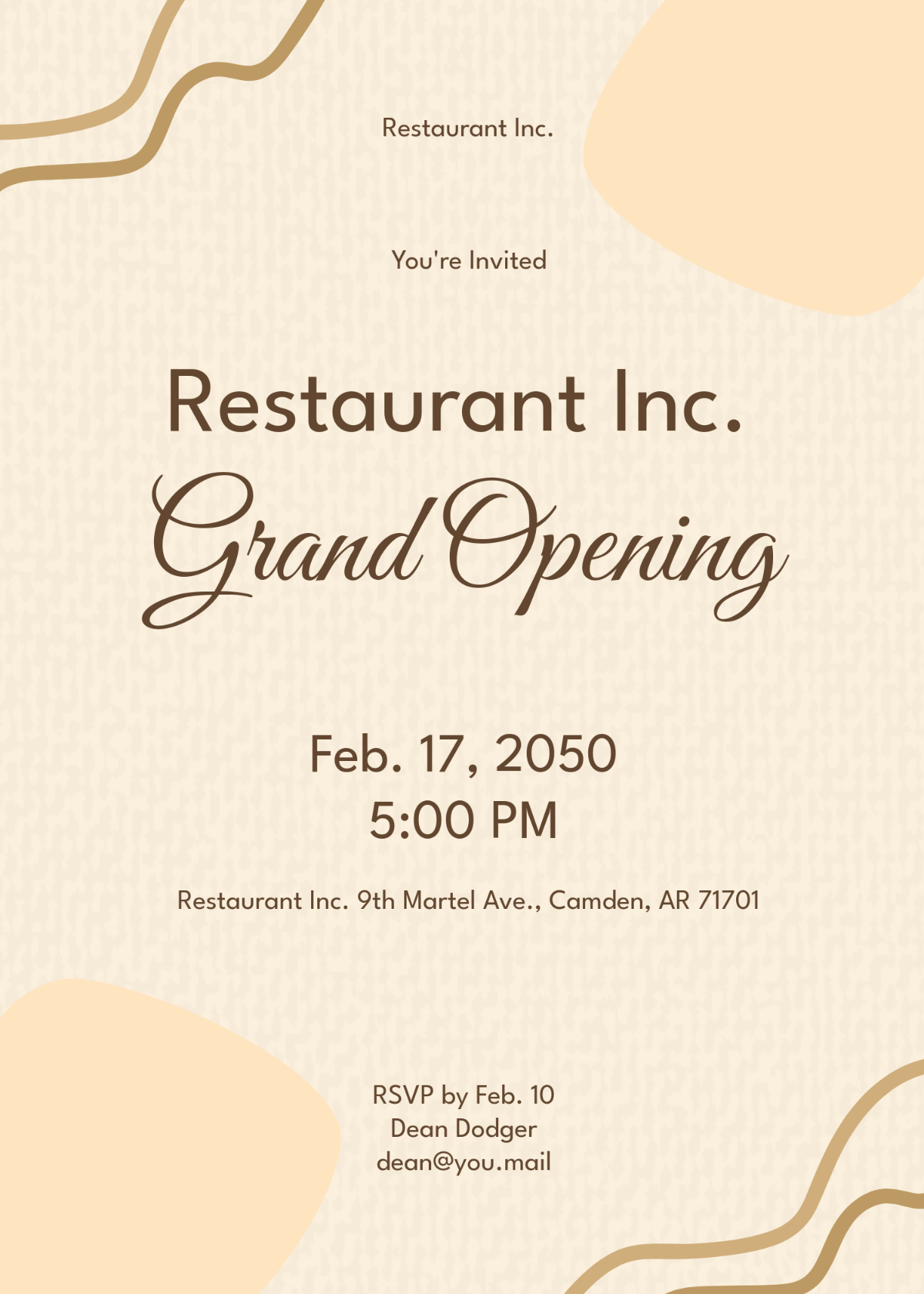 Free Grand Opening Business Invitation Template