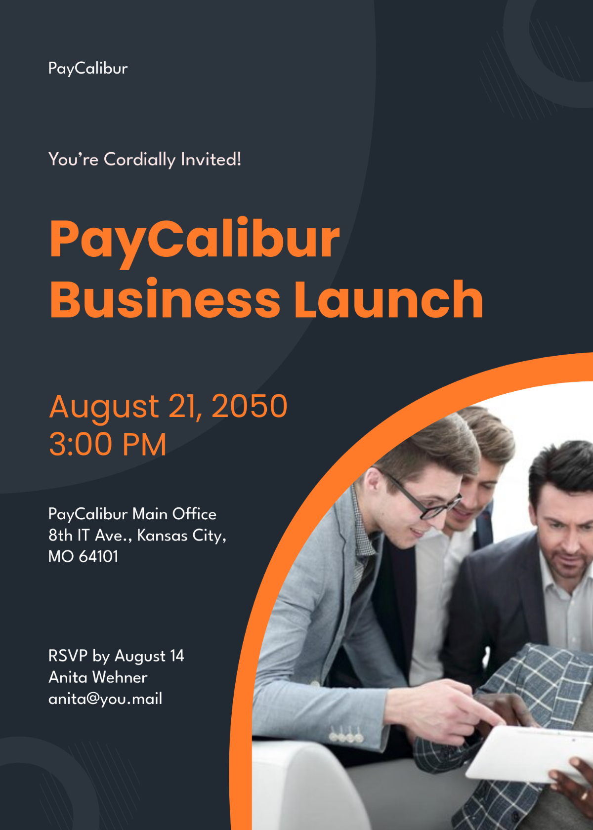 Free Business Launch Event Invitation Template