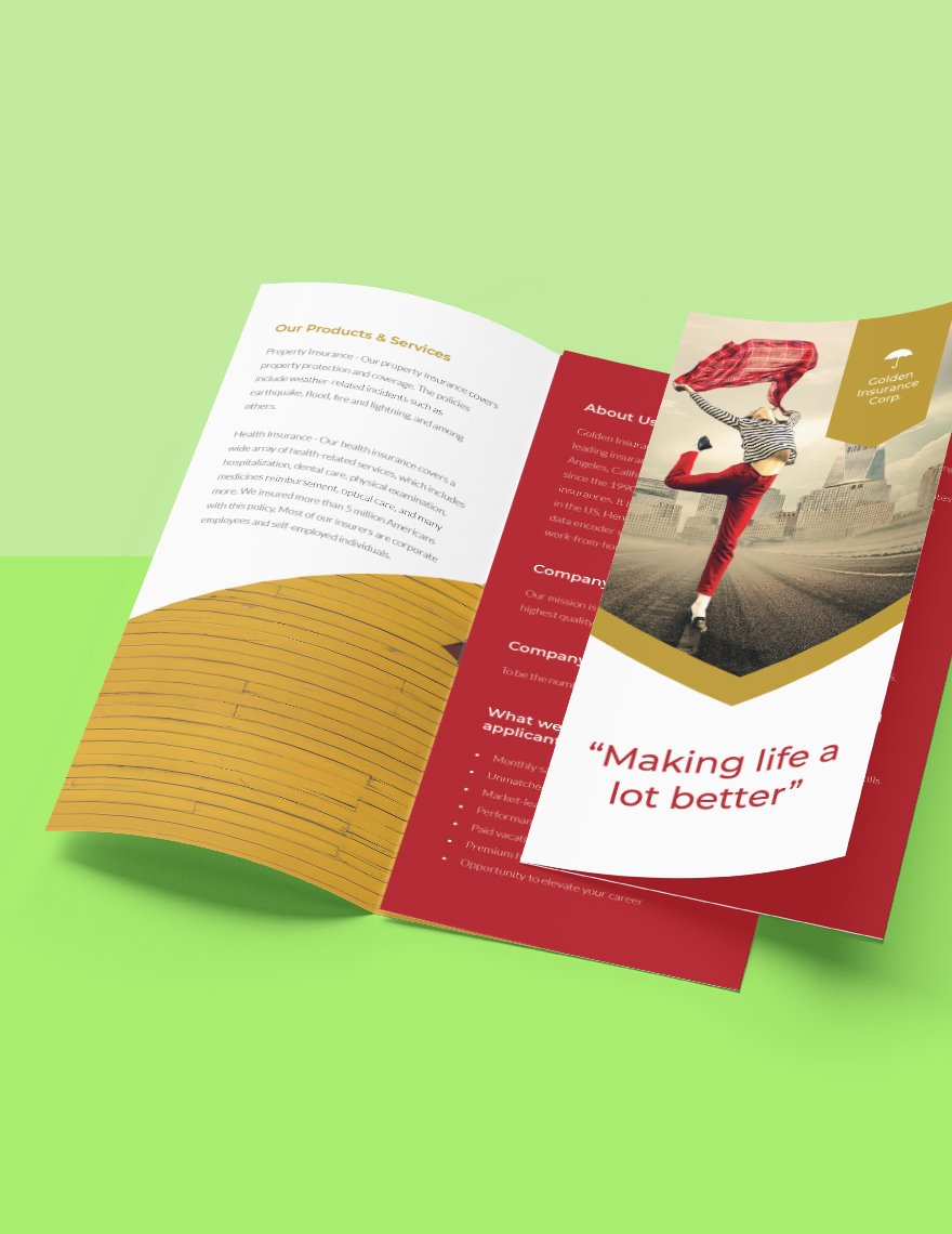Working at Home Tri-Fold Brochure Template