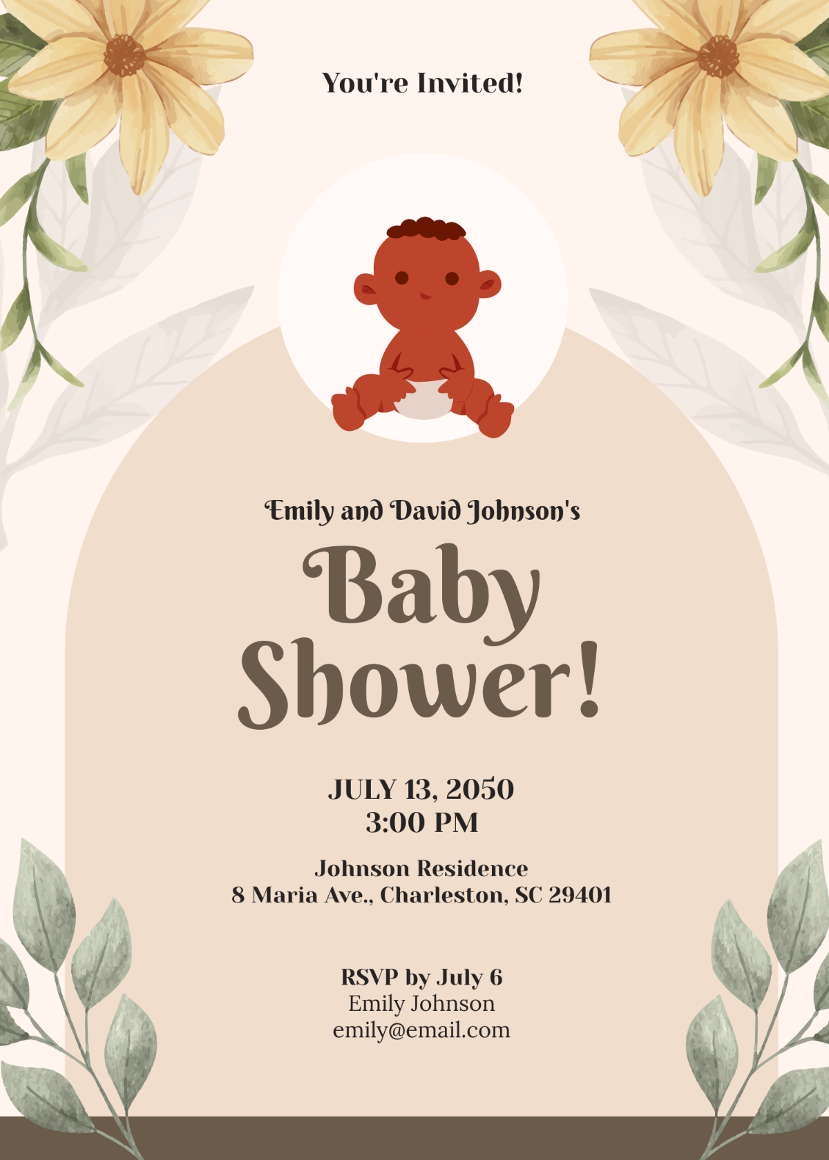 Free Aesthetic Baby Shower Invitation Template