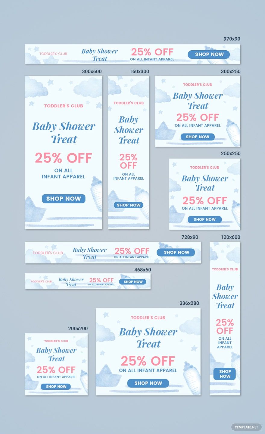 Baby Shower Banner Template in PSD