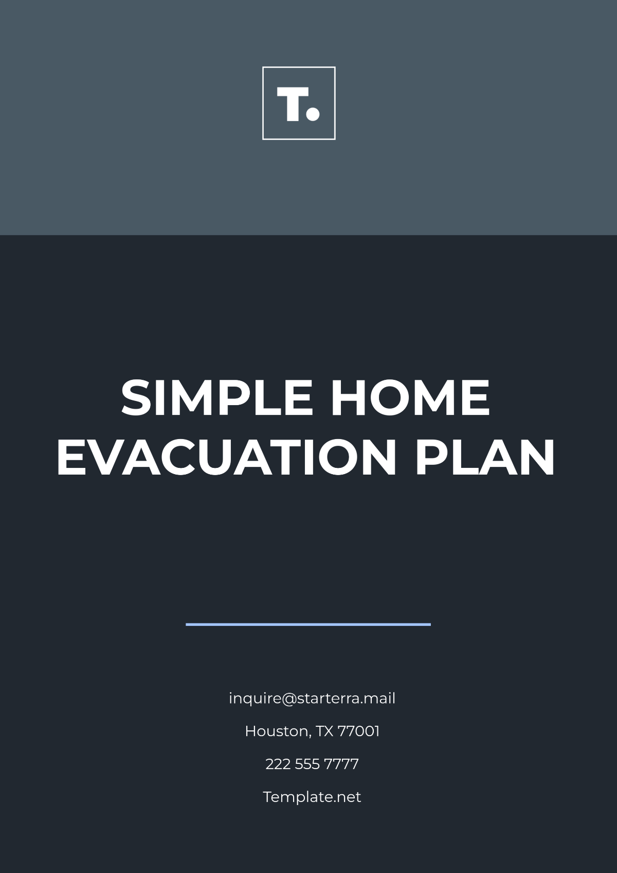 Free Simple Home Evacuation Plan Template