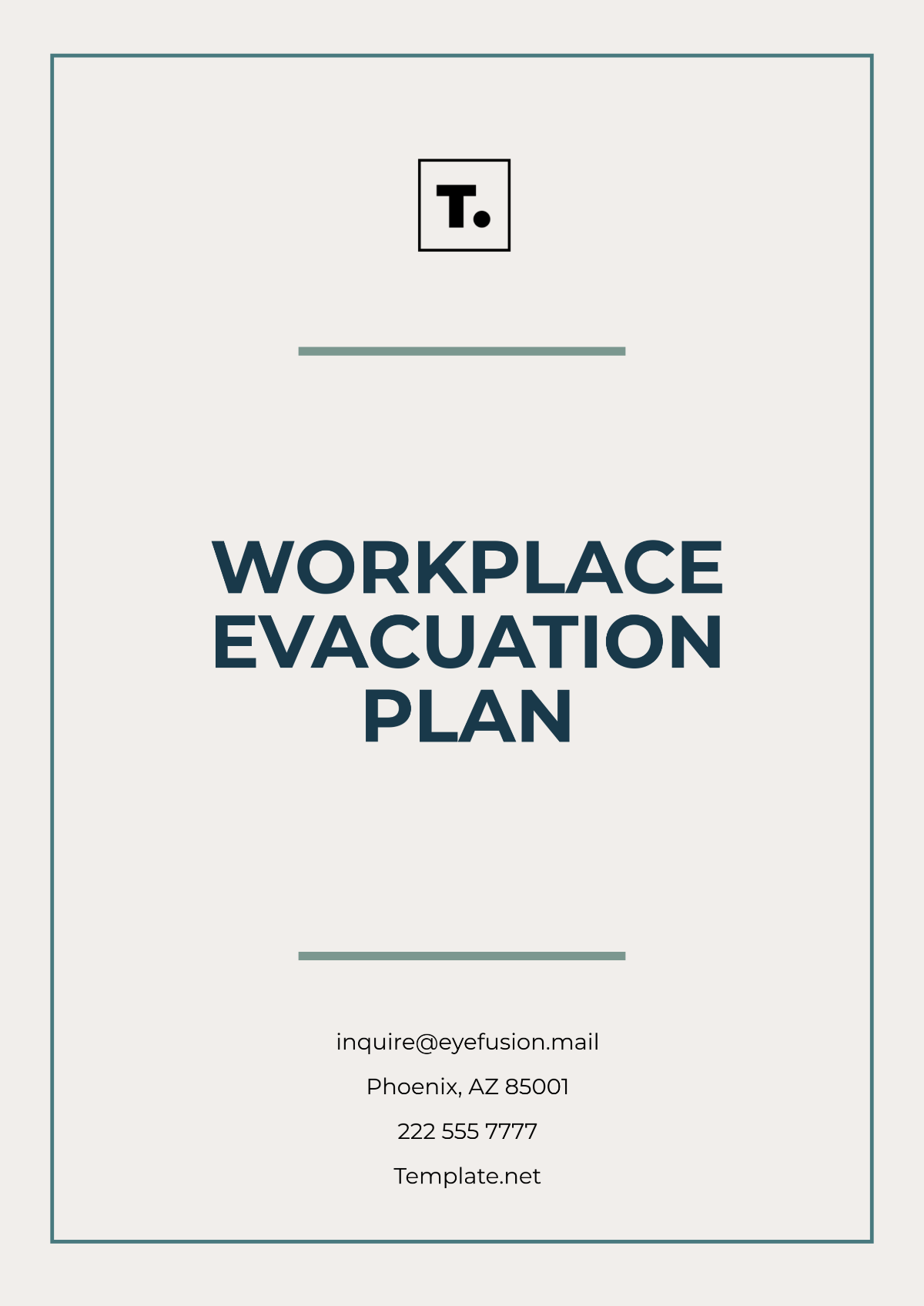 Free Workplace Evacuation Plan Template