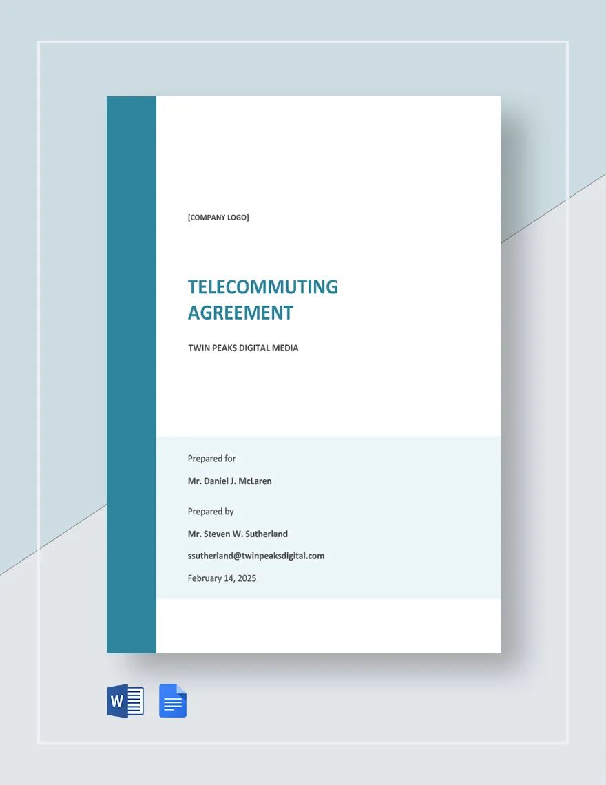 Sample Telecommuting Agreement Template