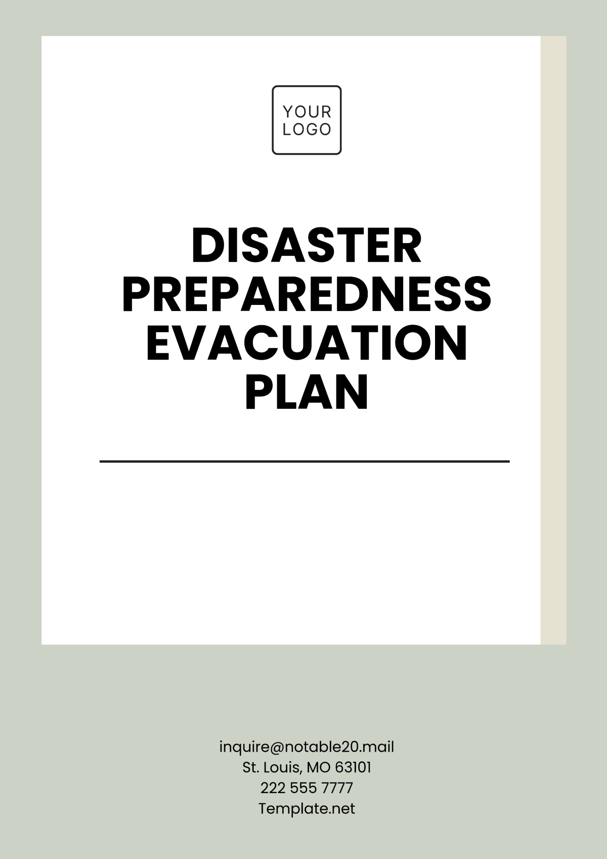 Free Disaster Preparedness Evacuation Template