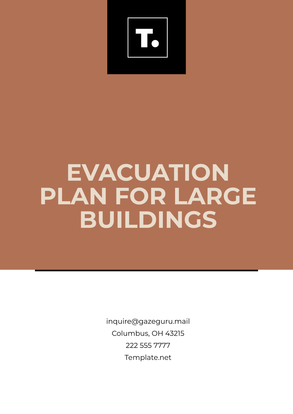 Free Evacuation Plan for Large Buildings Template