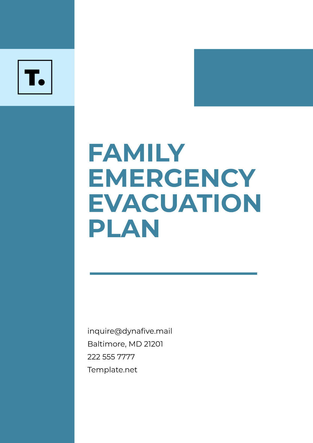 Free Family Emergency Evacuation Plan Template