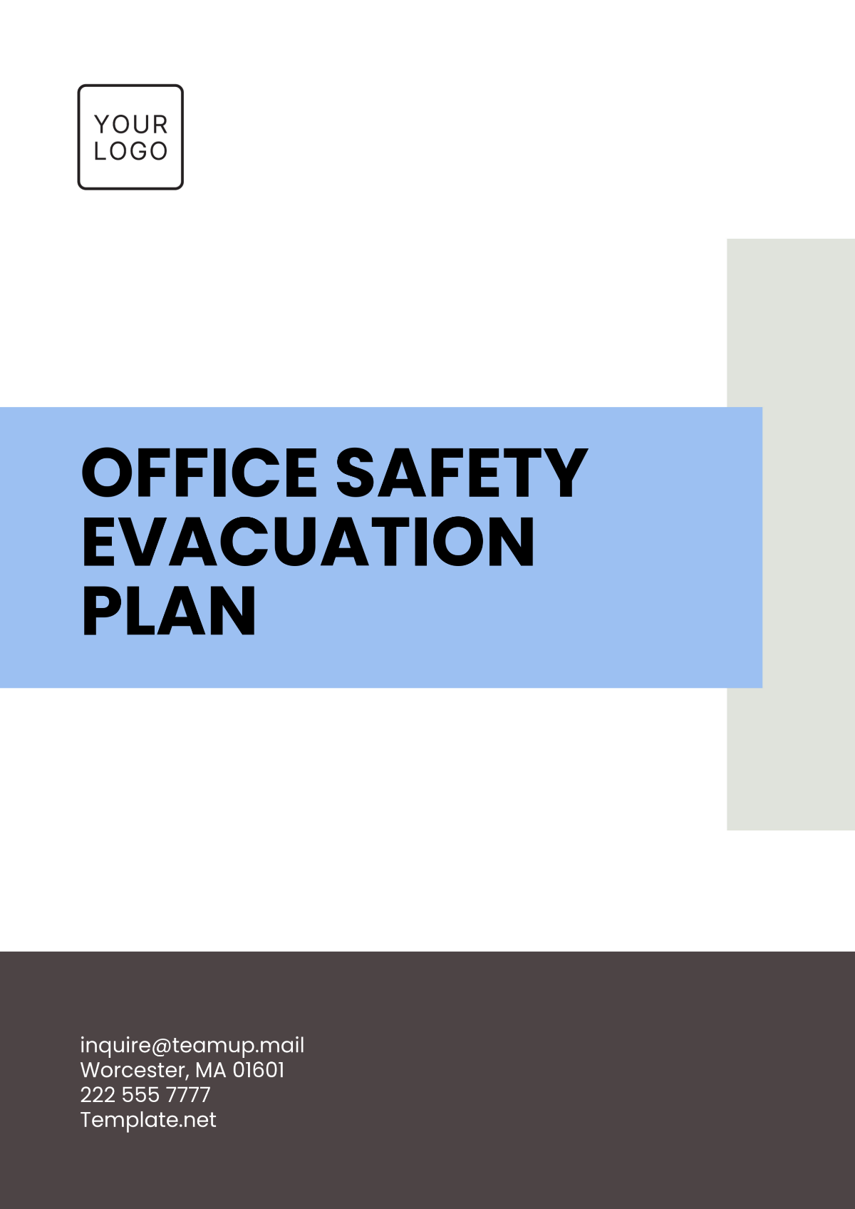 Free Office Safety Evacuation Plan Template