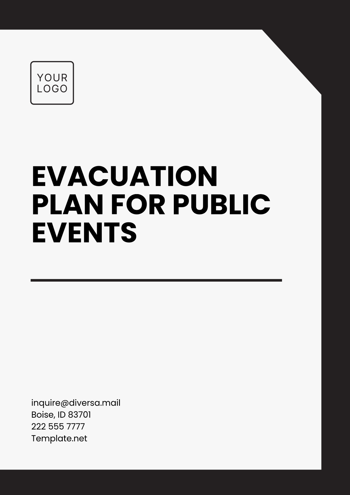 Free Evacuation Plan for Public Events Template