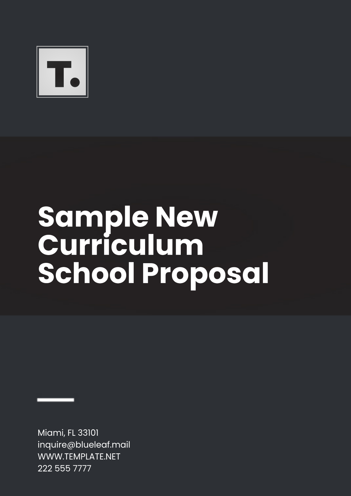 Free Sample New Curriculum School Proposal Template