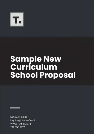 Free Sample New Curriculum School Proposal Template to Edit Online
