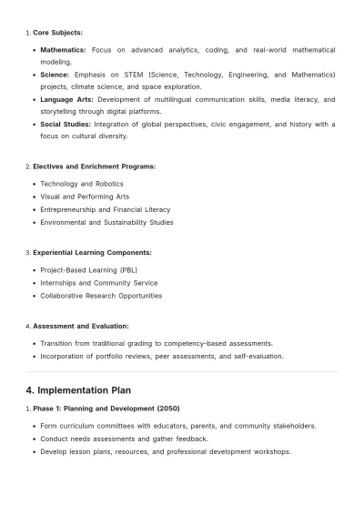 Free Sample New Curriculum School Proposal Template to Edit Online