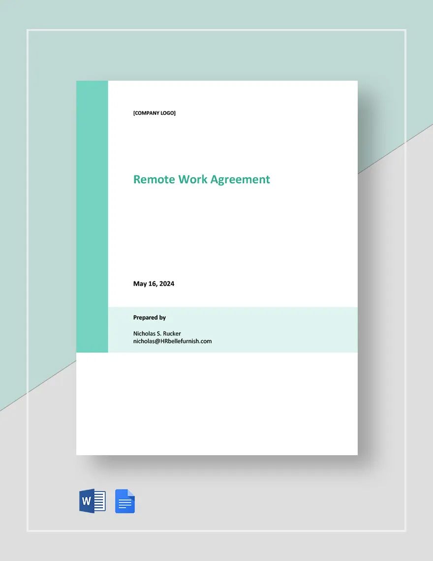 Remote Work Agreement Template