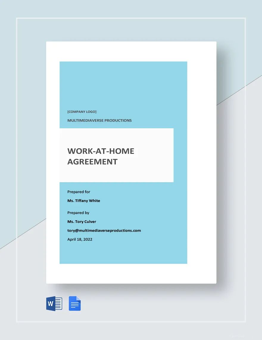 Work-at-Home Agreement Template
