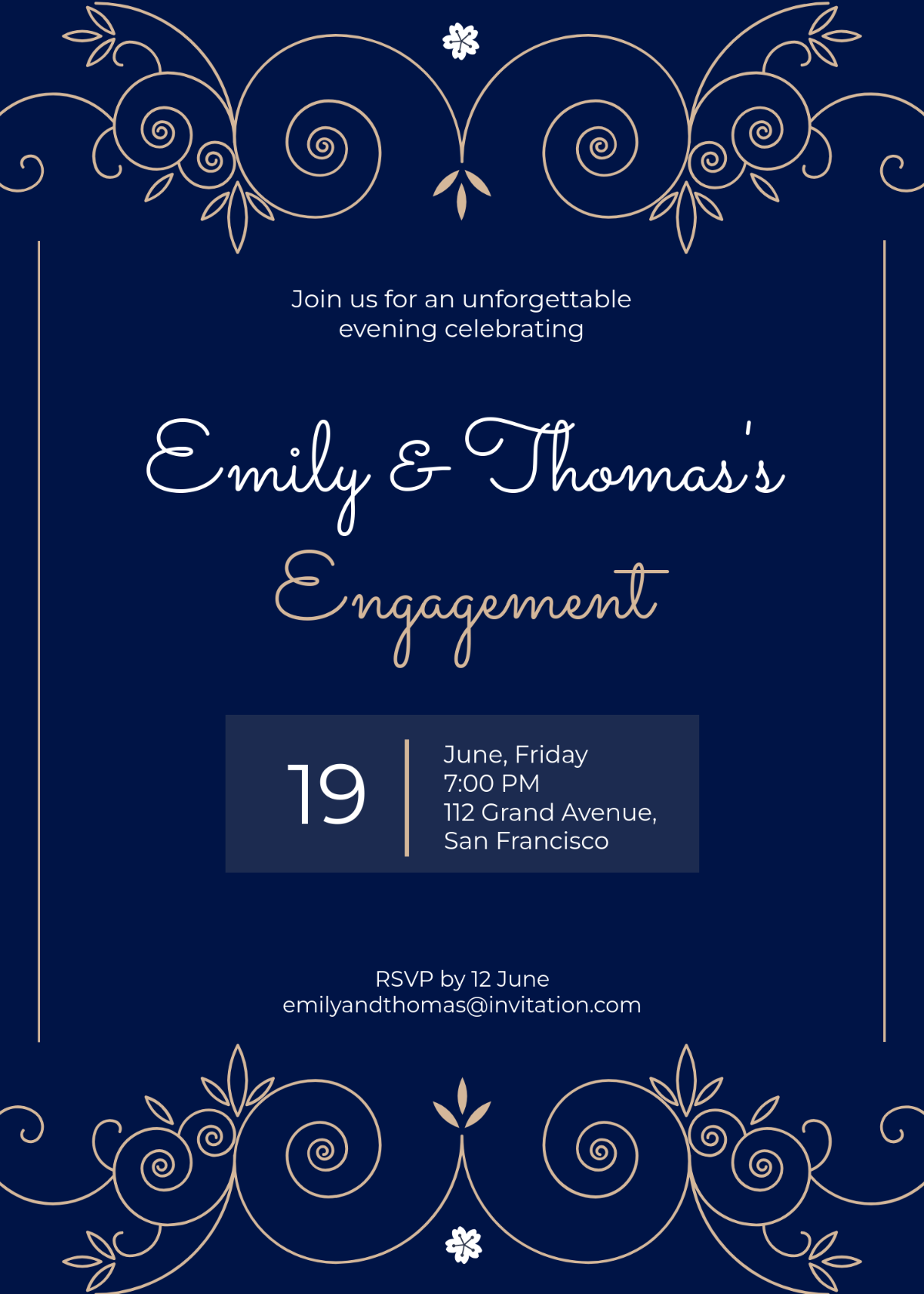 Free Custom Elegant Invitation Template