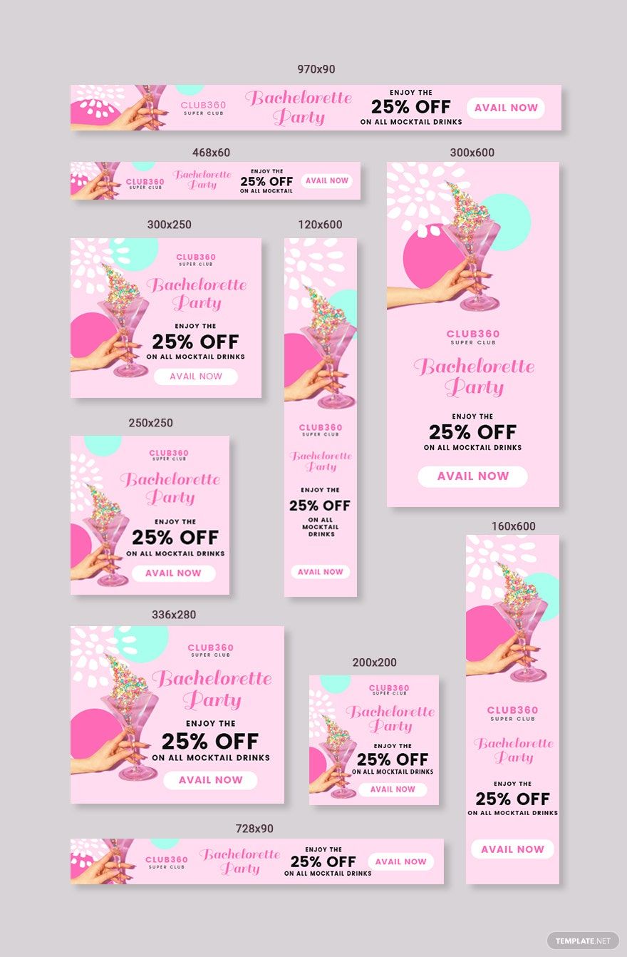 Bachelorette Party Banner Template in PSD