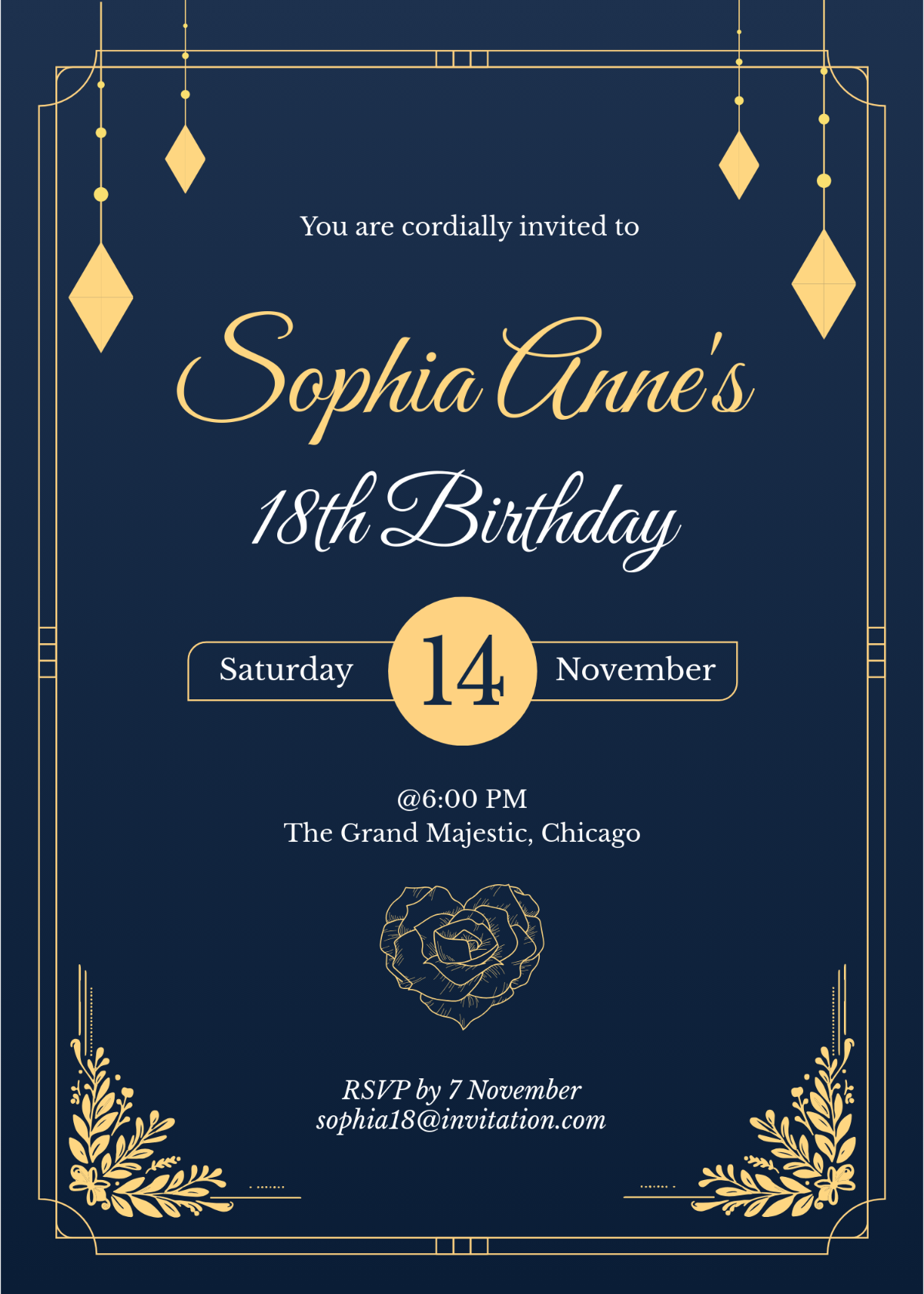 Debut Invitation Card Ideas