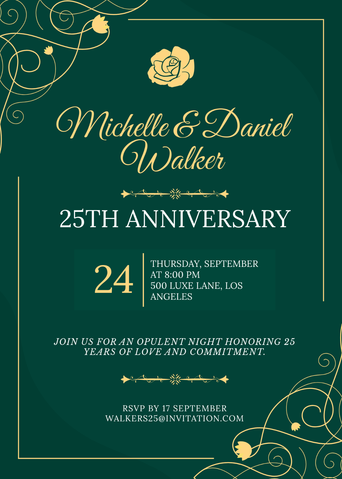 Free Elegant Luxury Invitation Template