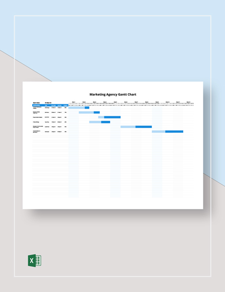 FREE Sample Marketing Gantt Chart Template - Excel