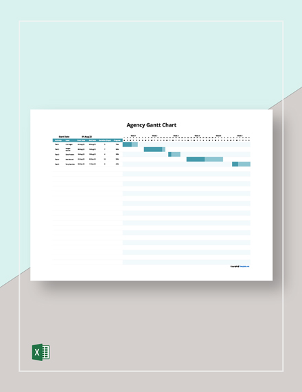 Free Simple Timeline Gantt Chart Template - Download in Excel ...