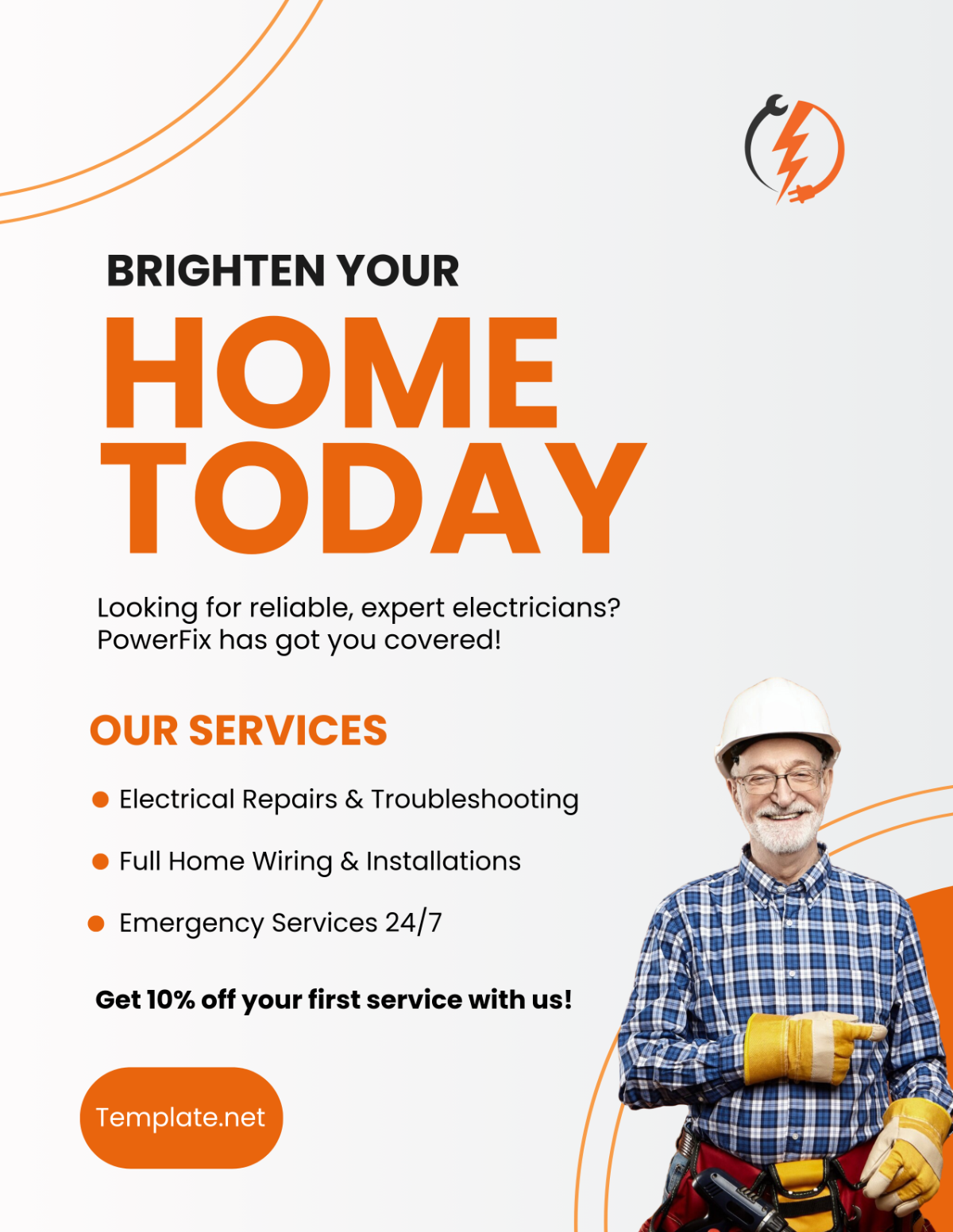 Free Electrician Flyer Template