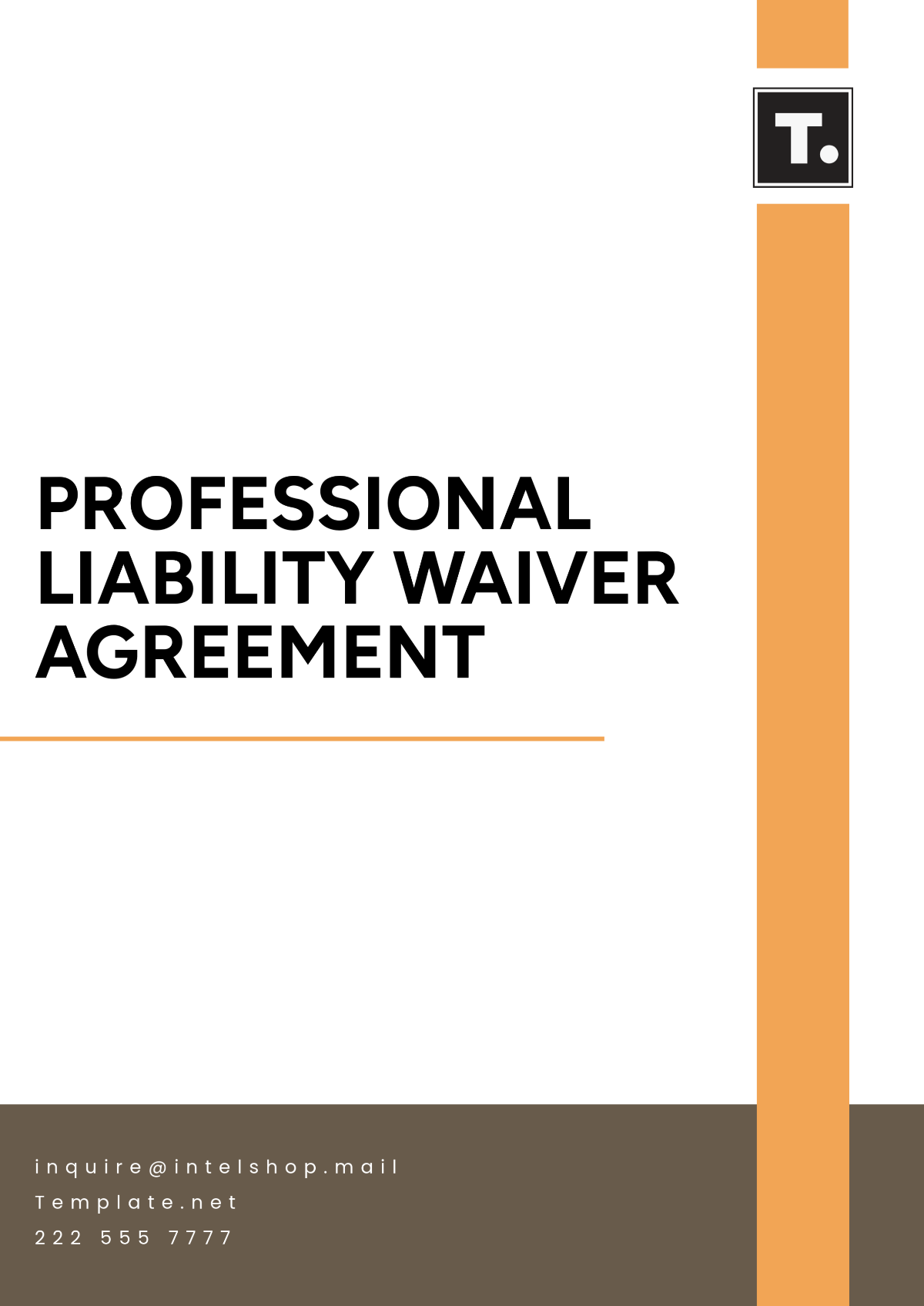 Free Professional Liability Waiver Agreement Template