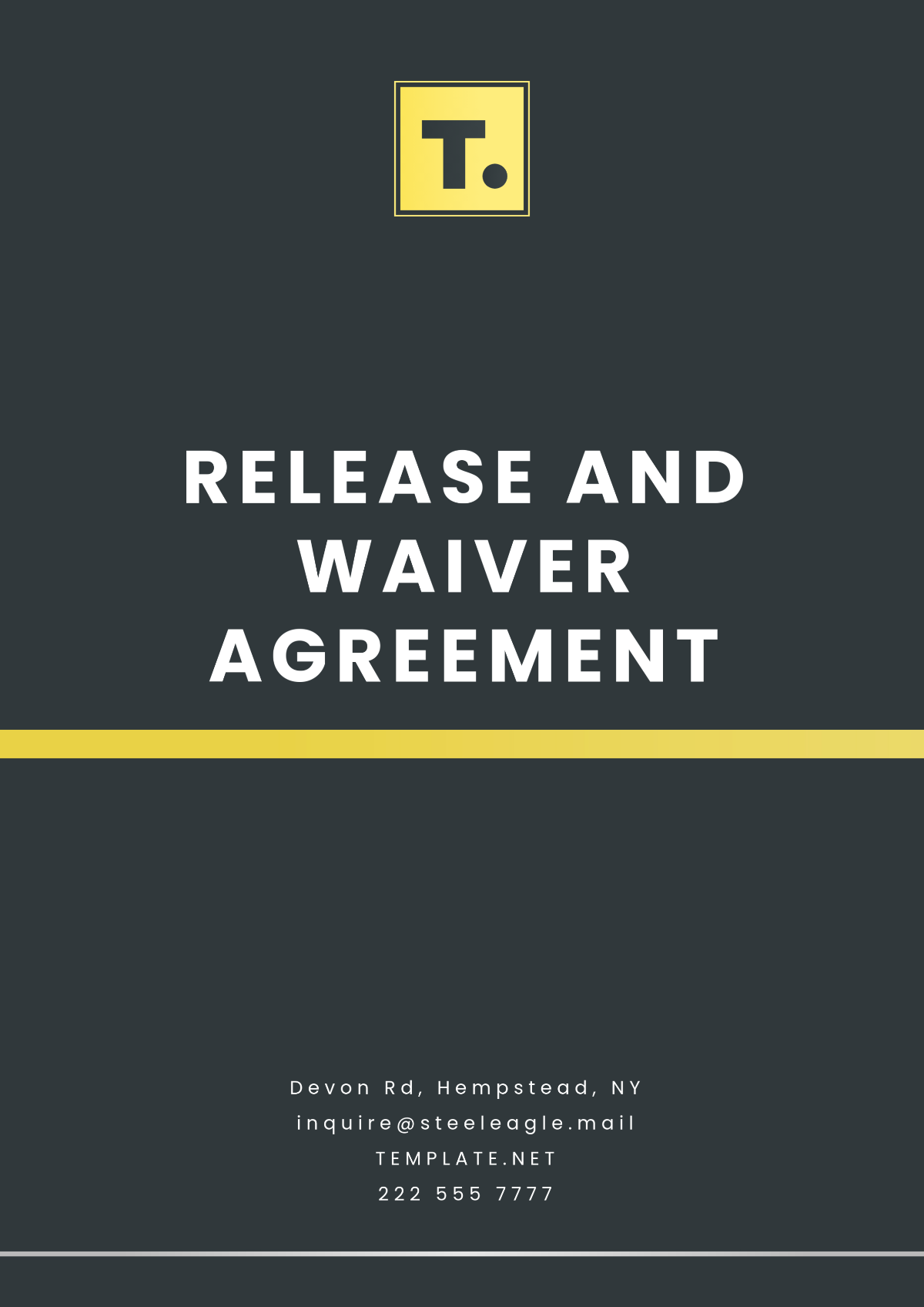 Free Release and Waiver Agreement Template