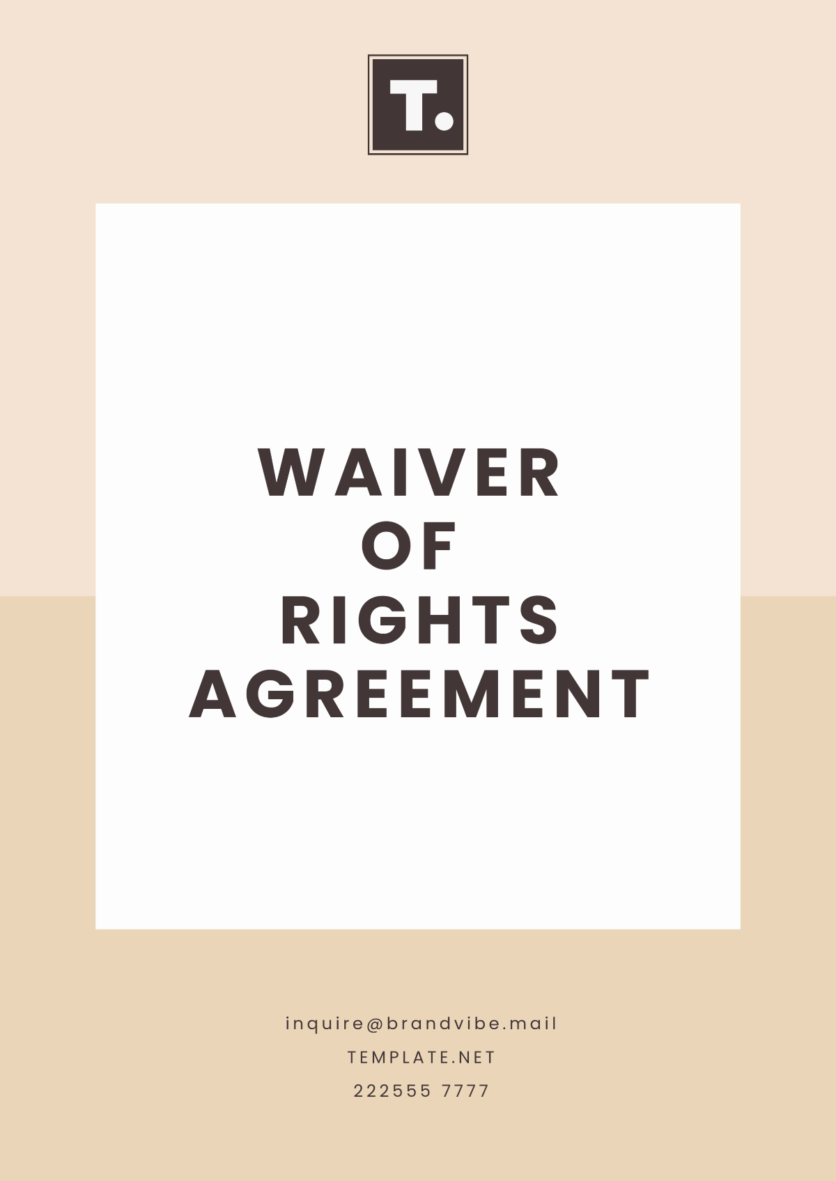 Free Waiver of Rights Agreement Template