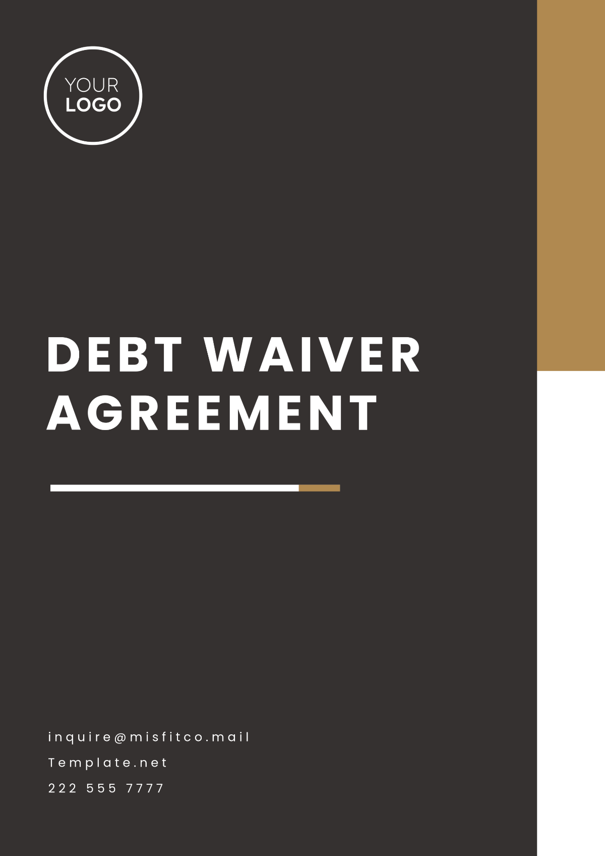 Free Debt Waiver Agreement Template