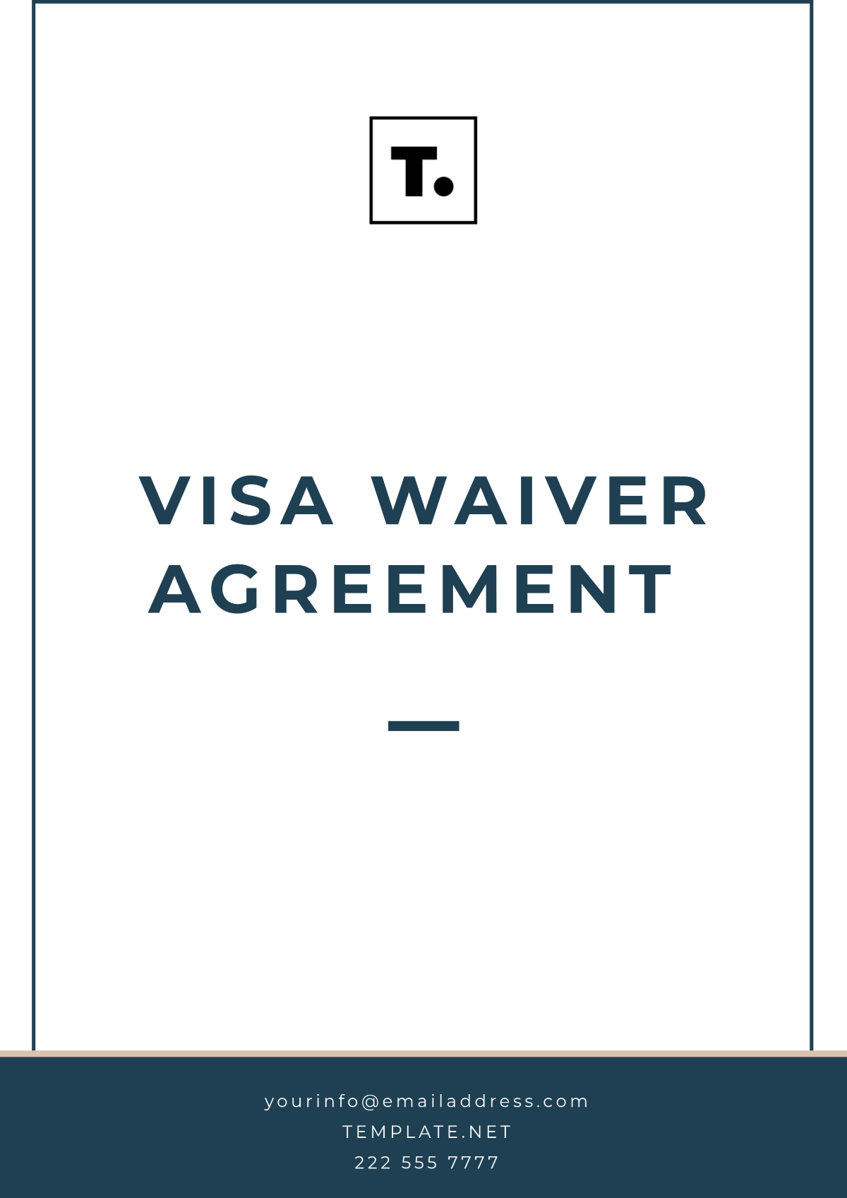 Free Visa Waiver Agreement Template