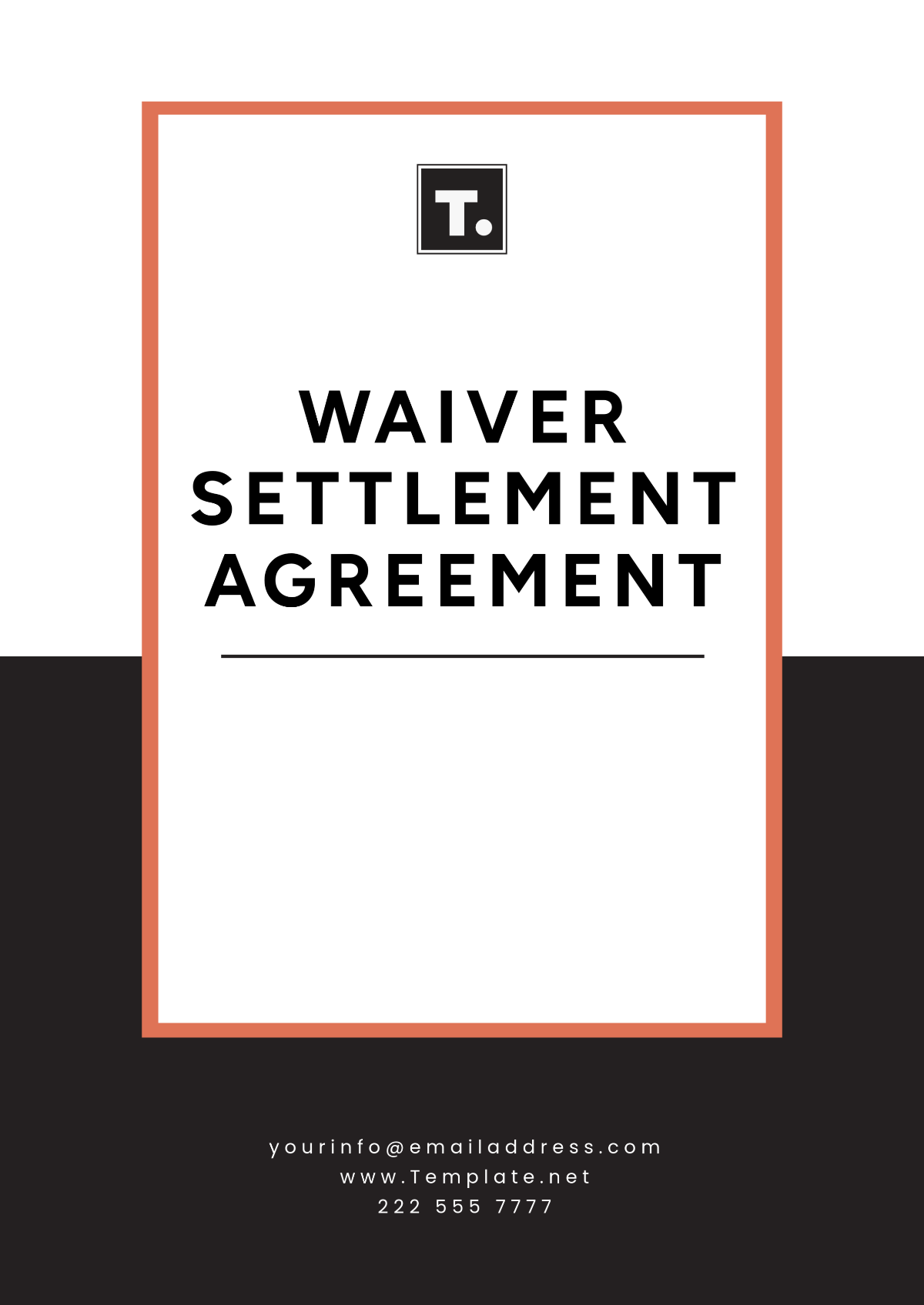 Free Waiver Settlement Agreement Template