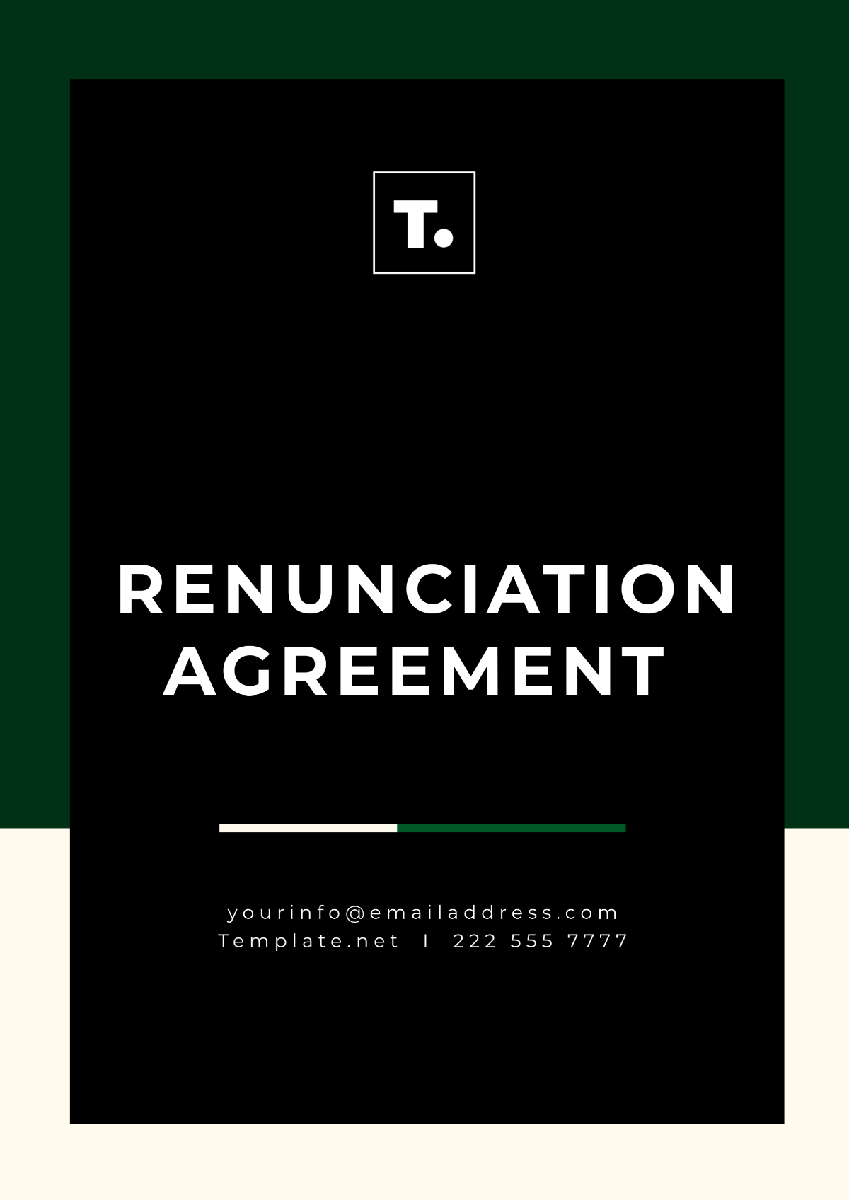 Free Renunciation Agreement Template